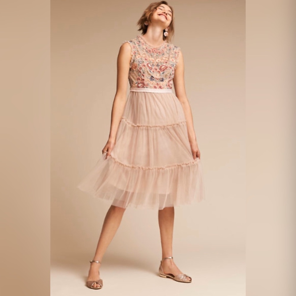 BHLDN Needle & Thread Pier -Nude Dress Size 8